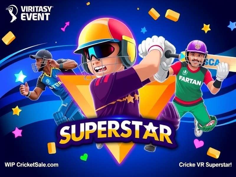 Cricket VR Superstar IPL Fantasy Event Cricket VR Superstar IPL Fantasy Event with team logos and virtual auction